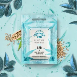 Masque Tissu Visage Relax CBD & Huile de Chanvre