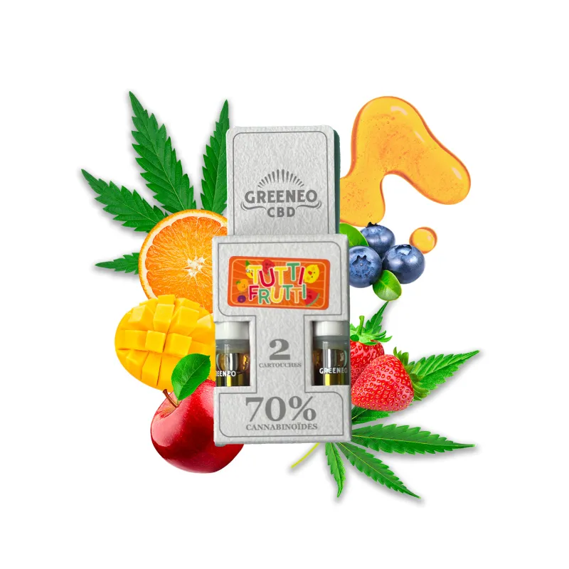 PACK DE 2 CARTOUCHES CBD STICK TUTTI FRUTI -70%
